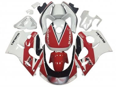 Purchase 1996-2000 Red White Black Stripe Suzuki GSXR 600 / GSXR 750 Motorcycle Fairings UK