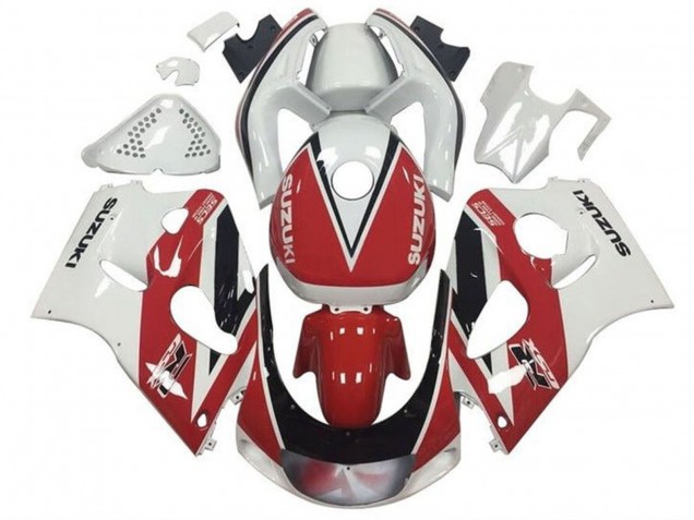 Purchase 1996-2000 Red White Black Stripe Suzuki GSXR 600 / GSXR 750 Motorcycle Fairings UK