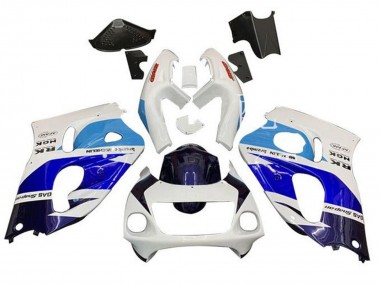 Purchase 1996-2000 White Triple Blue Suzuki GSXR 600 / GSXR 750 Motorcycle Fairings UK