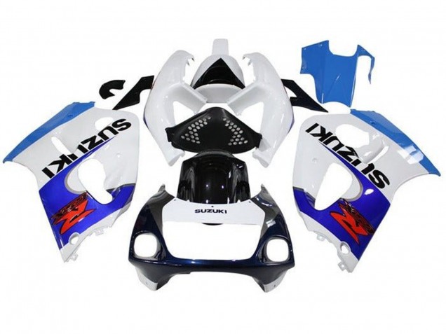 Purchase 1996-2000 White Triple Blue Black Red Suzuki GSXR 600 / GSXR 750 Motorcycle Fairings UK