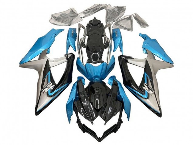 Purchase 2008-2010 Light Blue Silver Glossy Black Suzuki GSXR 600 / GSXR 750 Motorcycle Fairings UK
