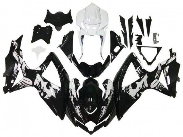 Purchase 2008-2010 White Glossy Black Leyla Suzuki GSXR 600 / GSXR 750 Motorcycle Fairings UK
