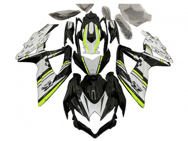 Purchase 2008-2010 White Green Glossy Black Suzuki GSXR 600 / GSXR 750 Motorcycle Fairings UK