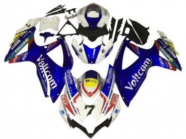 Purchase 2008-2010 White Blue Yellow Red Voltcom 7 Suzuki GSXR 600 / GSXR 750 Motorcycle Fairings UK