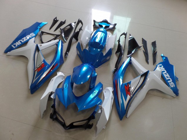 Purchase 2008-2010 White Light Blue Red Suzuki GSXR 600 / GSXR 750 Motorcycle Fairing UK