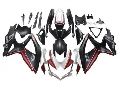 Purchase 2008-2010 White Red Matte Black Suzuki GSXR 600 / GSXR 750 Motorcycle Fairings UK