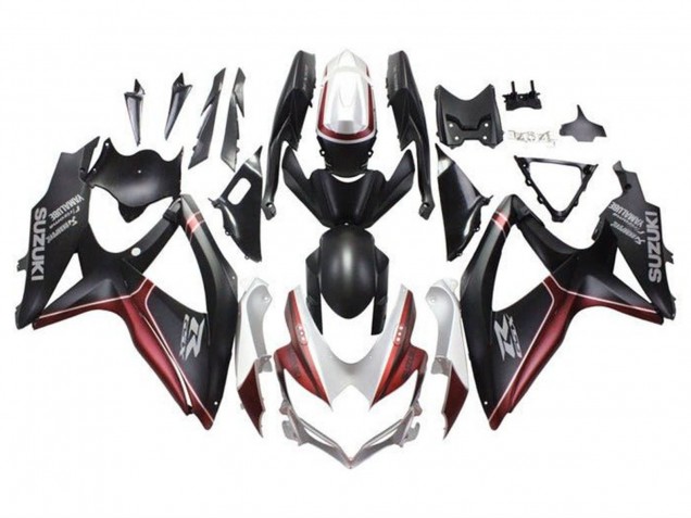 Purchase 2008-2010 White Red Matte Black Suzuki GSXR 600 / GSXR 750 Motorcycle Fairings UK
