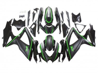 Purchase 2008-2010 Matte Black Green Stripe Suzuki GSXR 600 / GSXR 750 Motorcycle Fairings UK