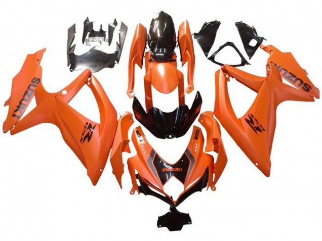 Purchase 2008-2010 Orange Glossy Black with Decal Suzuki GSXR 600 / GSXR 750 Motorcycle Fairings UK