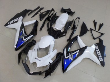 Purchase 2008-2010 White Blue Glossy Black Suzuki GSXR 600 / GSXR 750 Motorcycle Fairings UK