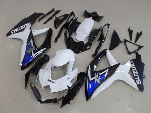 Purchase 2008-2010 White Blue Glossy Black Suzuki GSXR 600 / GSXR 750 Motorcycle Fairings UK