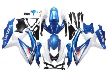 Purchase 2008-2010 White Light Blue Red Suzuki GSXR 600 / GSXR 750 Motorcycle Fairings UK