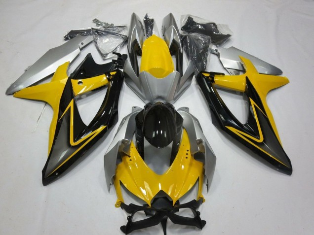 Purchase 2008-2010 Yellow Silver Grey Black Suzuki GSXR 600 / GSXR 750 Motorcycle Fairings UK