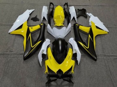 Purchase 2008-2010 White Yellow Grey Black Suzuki GSXR 600 / GSXR 750 Motorcycle Fairings UK