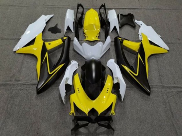 Purchase 2008-2010 White Yellow Grey Black Suzuki GSXR 600 / GSXR 750 Motorcycle Fairings UK