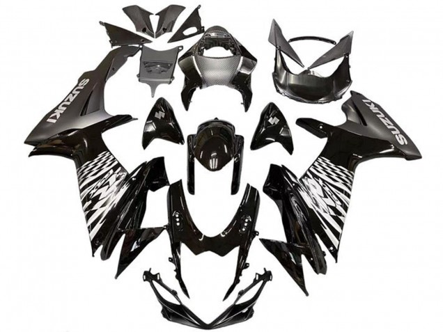 Purchase 2011-2024 Glossy Black Silver Suzuki GSXR 600 / GSXR 750 Motorcycle Fairings UK