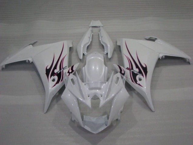 Purchase 2009-2015 White Flame Yamaha FZ6R Motorcycle Fairings UK