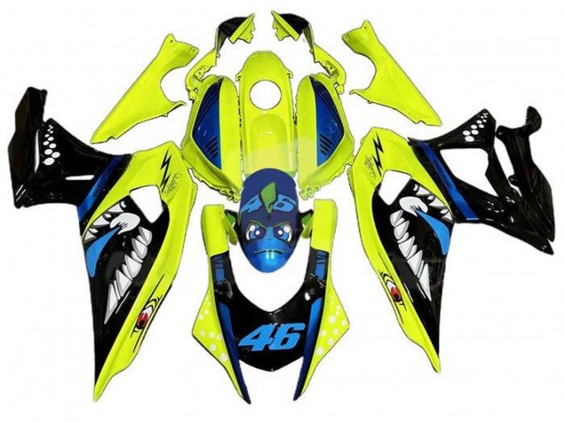 Purchase 2021-2024 Yellow Black Shark Yamaha YZF R7 Motorcycle Fairings UK