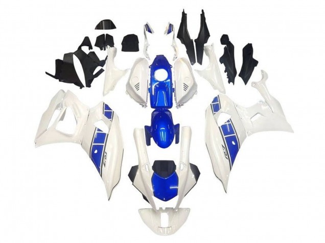 Purchase 2021-2024 White Blue Stripe Yamaha YZF R7 Motorcycle Fairings UK