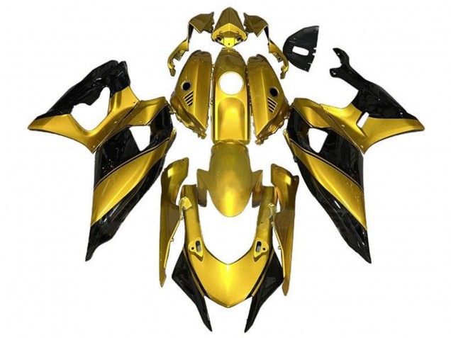 Purchase 2021-2024 Gold Black Yamaha YZF R7 Motorcycle Fairings UK