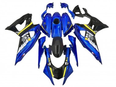 Purchase 2021-2024 Blue Black Yellow Shark Yamaha YZF R7 Motorcycle Fairings UK