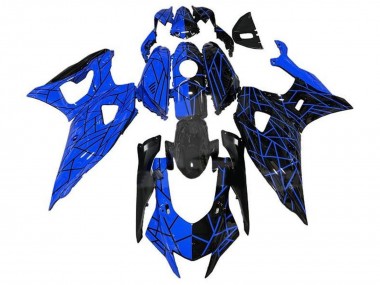 Purchase 2021-2024 Blue Black Split Lines Yamaha YZF R7 Motorcycle Fairings UK