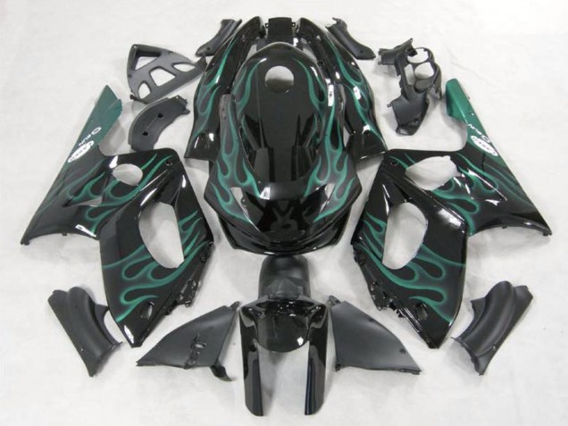 Purchase 1996-2007 Black Green Flame Yamaha YZF600R Thundercat Motorcycle Fairings UK
