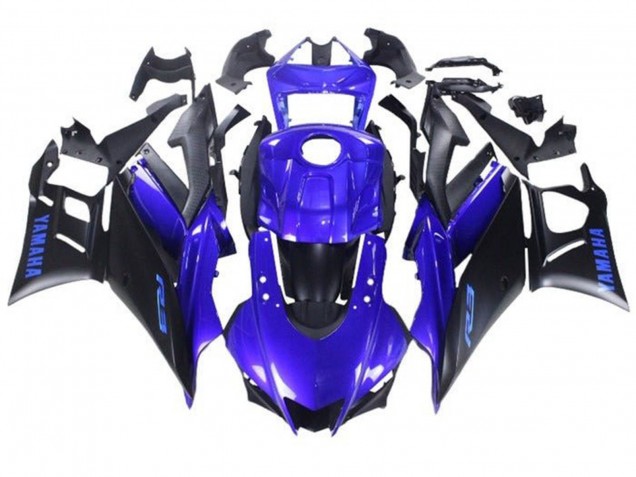 Purchase 2019-2021 Blue Matte Black Yamaha YZF R3/R25 Motorcycle Fairings UK