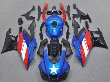 Purchase 2019-2021 Blue Red White Star Yamaha YZF R3/R25 Motorcycle Fairings UK