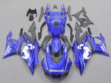 Purchase 2019-2021 Blue White Movistar Yamaha YZF R3/R25 Motorcycle Fairings UK