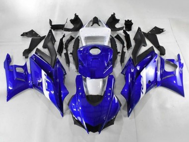 Purchase 2019-2021 Glossy Blue White Yamaha YZF R3/R25 Motorcycle Fairings UK