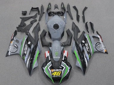 Purchase 2019-2021 Grey Black Green Stripe Yamaha YZF R3/R25 Motorcycle Fairings UK