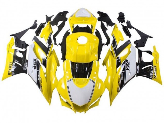 Purchase 2019-2021 Yellow White Black Stripe Yamaha YZF R3/R25 Motorcycle Fairings UK Purchase 2019-2021 Yellow White Black Stripe Yamaha YZF R3/R25 Motorcycle Fairings UK