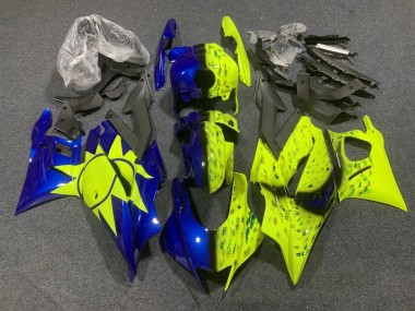 Purchase 2022-2024 Yellow Sun Blue Moon Yamaha YZF R3/R25 Motorcycle Fairings UK