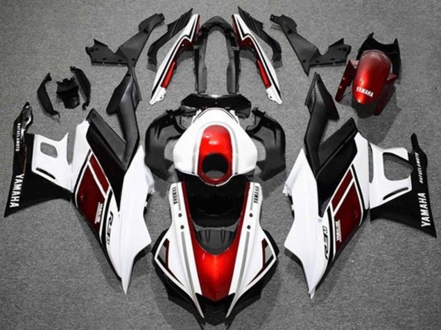 Purchase 2022-2024 White Red Black Yamaha YZF R3/R25 Motorcycle Fairings UK