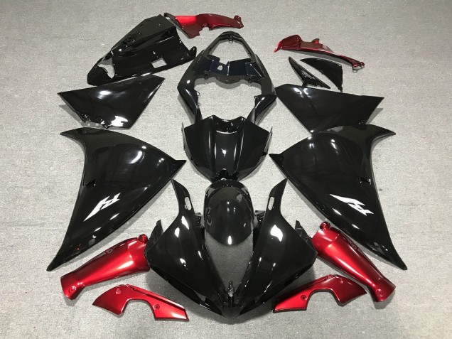 Purchase 2009-2011 Glossy Black Red Yamaha YZF 1000 R1 Motorcycle Fairings UK