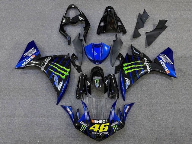 Purchase 2009-2011 Blue Glossy Black Green Monster Energy Yamaha YZF 1000 R1 Motorcycle Fairings UK
