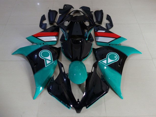 Purchase 2009-2011 Light Blue Glossy Black White Red Yamaha YZF 1000 R1 Motorcycle Fairings UK