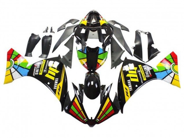 Purchase 2009-2011 Glossy Black HP Color Wheel Yamaha YZF 1000 R1 Motorcycle Fairings UK