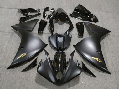 Purchase 2009-2011 Glossy Black Matte Black Gold Yamaha YZF 1000 R1 Motorcycle Fairings UK
