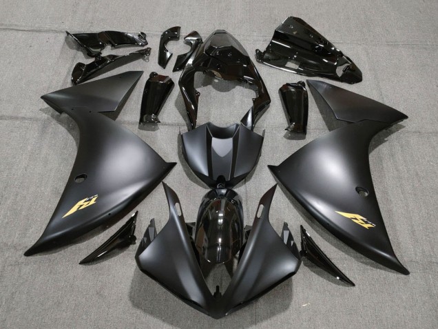Purchase 2009-2011 Glossy Black Matte Black Gold Yamaha YZF 1000 R1 Motorcycle Fairings UK