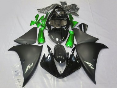 Purchase 2009-2011 Glossy Black Matte Black Green Yamaha YZF 1000 R1 Motorcycle Fairings UK