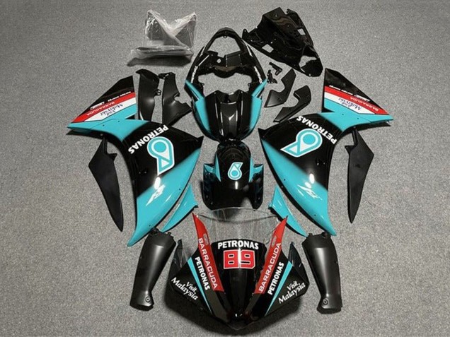 Purchase 2009-2011 Glossy Black Light Blue Red Petronas Yamaha YZF 1000 R1 Motorcycle Fairings UK