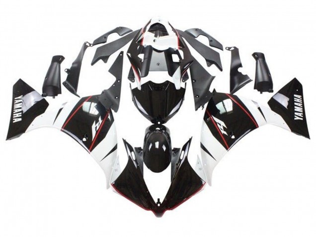 Purchase 2009-2011 White Black Red Stripe Yamaha YZF 1000 R1 Motorcycle Fairings UK