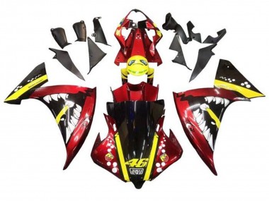 Purchase 2009-2011 Red Yellow Black Shark Yamaha YZF 1000 R1 Motorcycle Fairings UK