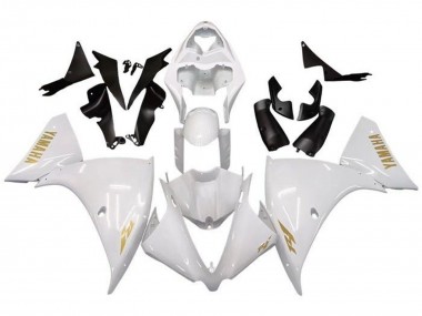Purchase 2009-2011 White Gold Decal Yamaha YZF 1000 R1 Motorcycle Fairings UK