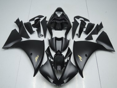 Purchase 2009-2011 Matte Black Gold Decal Yamaha YZF 1000 R1 Motorcycle Fairings UK