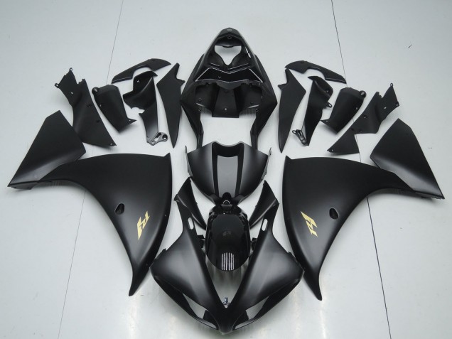 Purchase 2009-2011 Matte Black Gold Decal Yamaha YZF 1000 R1 Motorcycle Fairings UK