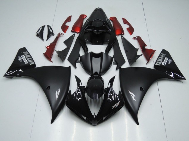 Purchase 2009-2011 Glossy Black Matte Black White Decal Red Yamaha YZF 1000 R1 Motorcycle Fairings UK