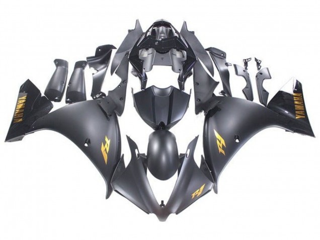 Purchase 2009-2011 Matte Black Gold Decals Yamaha YZF 1000 R1 Motorcycle Fairings UK